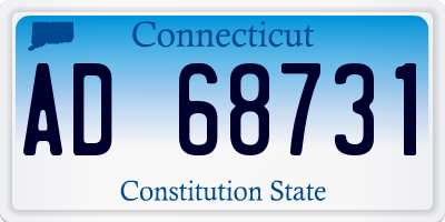 CT license plate AD68731