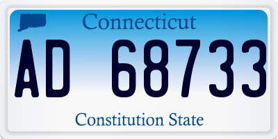 CT license plate AD68733