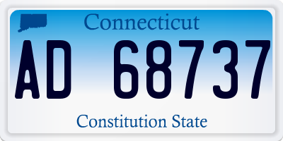 CT license plate AD68737