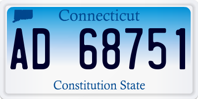 CT license plate AD68751