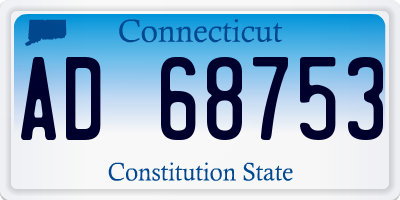 CT license plate AD68753