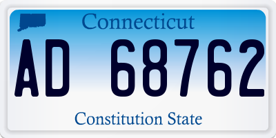 CT license plate AD68762