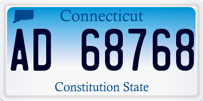CT license plate AD68768