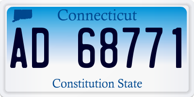CT license plate AD68771
