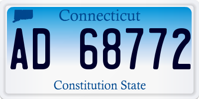 CT license plate AD68772