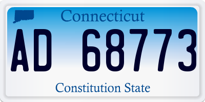 CT license plate AD68773