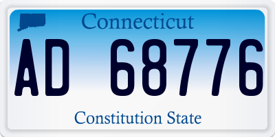 CT license plate AD68776