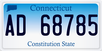 CT license plate AD68785