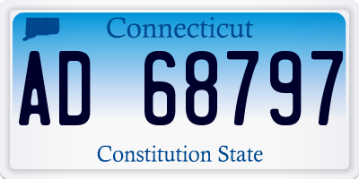 CT license plate AD68797