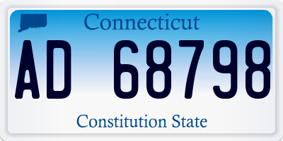 CT license plate AD68798