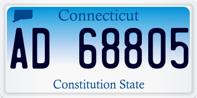 CT license plate AD68805
