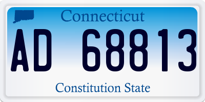 CT license plate AD68813