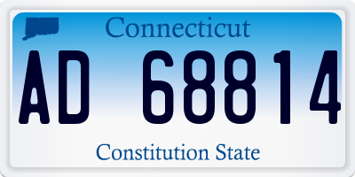 CT license plate AD68814