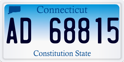 CT license plate AD68815