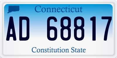 CT license plate AD68817