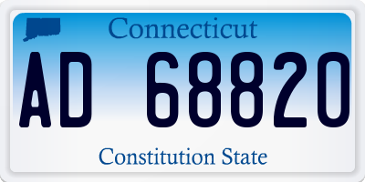 CT license plate AD68820