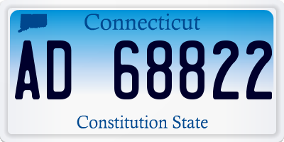 CT license plate AD68822