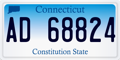 CT license plate AD68824
