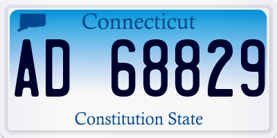 CT license plate AD68829