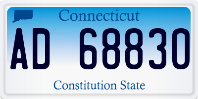 CT license plate AD68830