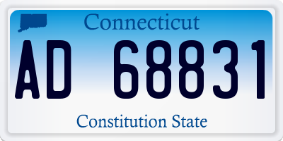 CT license plate AD68831
