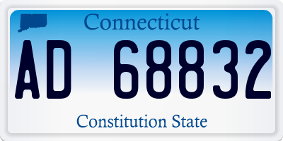 CT license plate AD68832