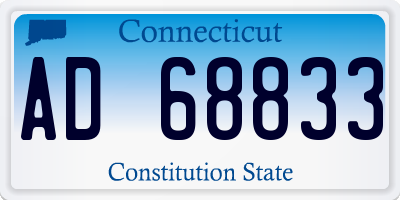 CT license plate AD68833