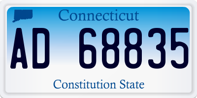 CT license plate AD68835