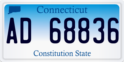 CT license plate AD68836