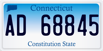 CT license plate AD68845