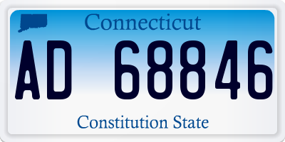 CT license plate AD68846