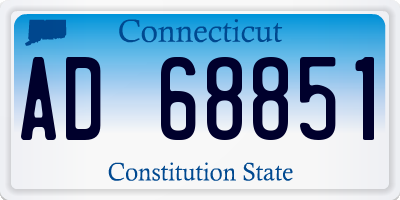 CT license plate AD68851
