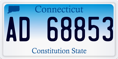 CT license plate AD68853