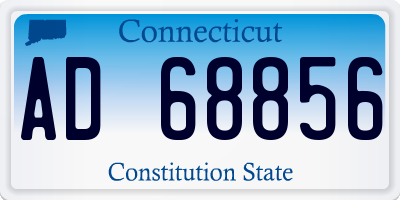 CT license plate AD68856