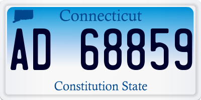 CT license plate AD68859