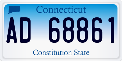CT license plate AD68861