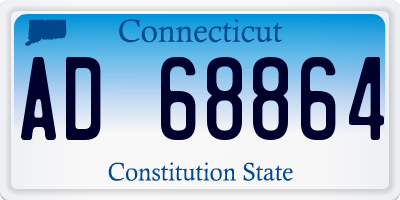 CT license plate AD68864