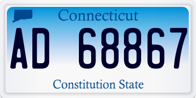 CT license plate AD68867