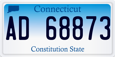 CT license plate AD68873
