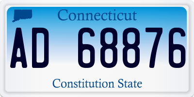 CT license plate AD68876