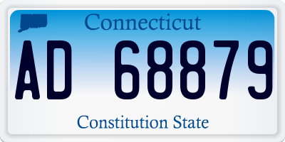 CT license plate AD68879