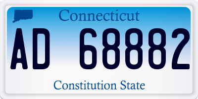 CT license plate AD68882