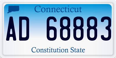 CT license plate AD68883