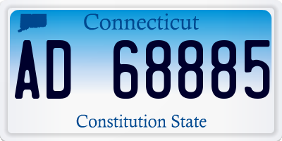 CT license plate AD68885