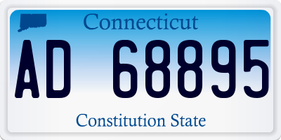 CT license plate AD68895