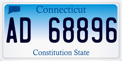 CT license plate AD68896