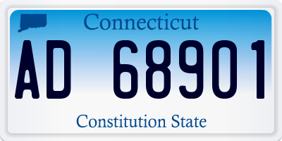 CT license plate AD68901