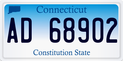 CT license plate AD68902