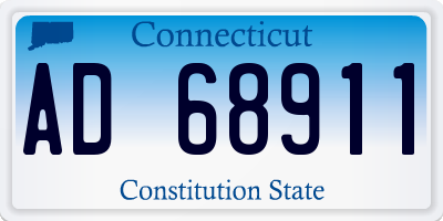 CT license plate AD68911