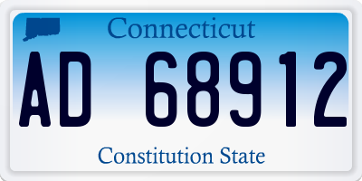 CT license plate AD68912